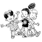For Kids Coloring Page - Group of Children