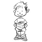 For Kids Coloring Page - Child Standing